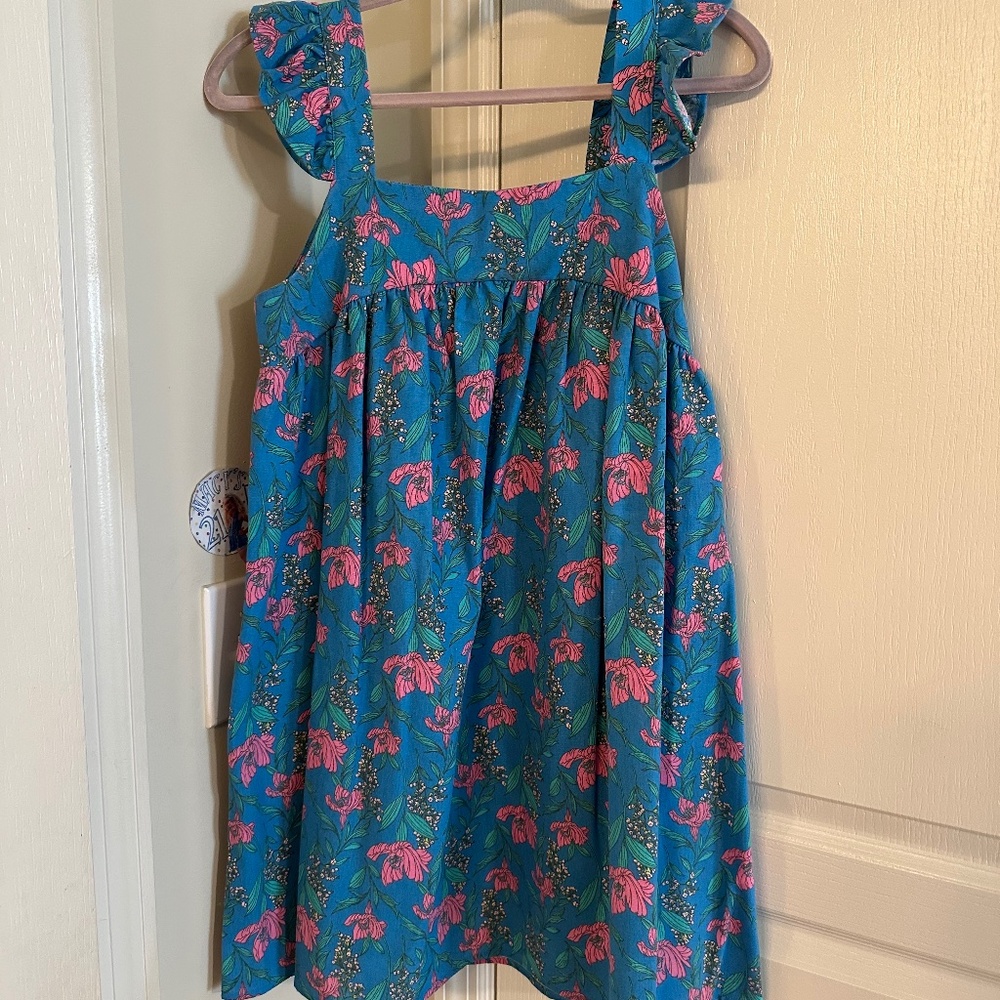 Cute denim print dress